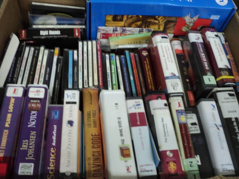 Lot of CDs and audiobooks...