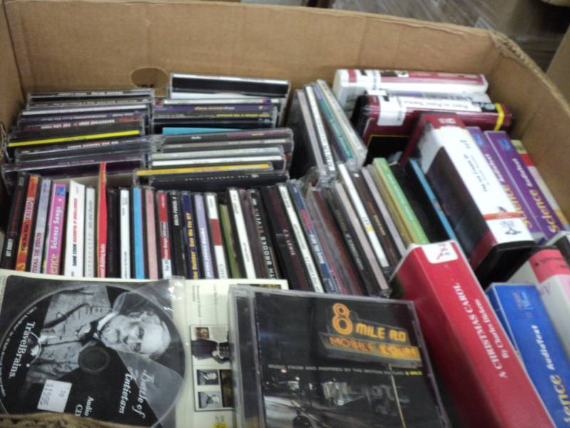 Lot of CDs and audiobooks...