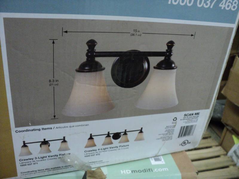 Hampton Bay 2 Light Vanity Fixture...