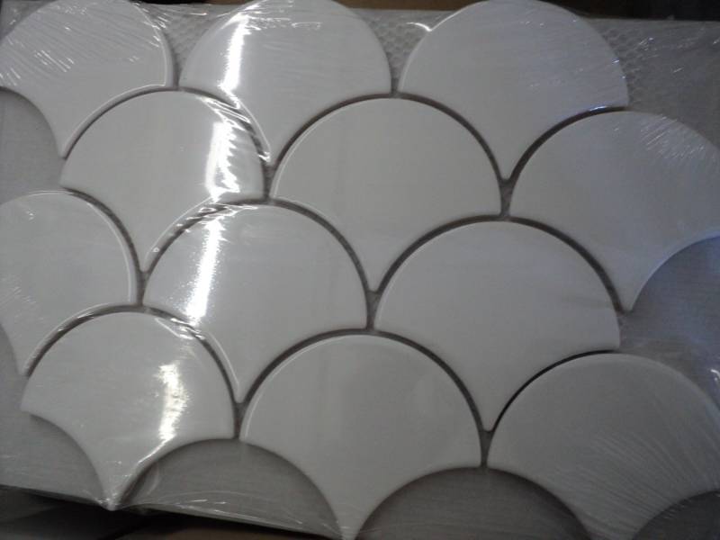 10 pieces of tile Allegro white Fan...