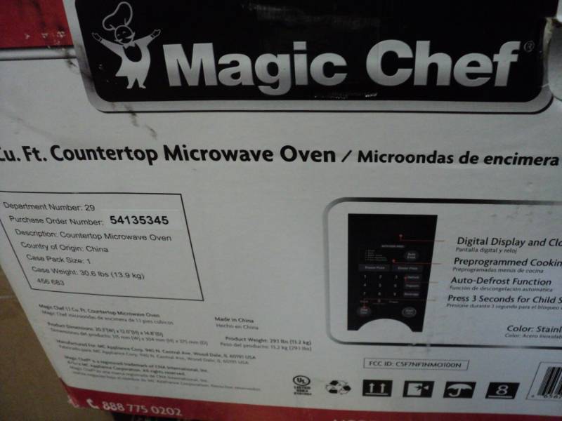 Magic Chef 1.1 Cubic Ft 1000 Watts ...