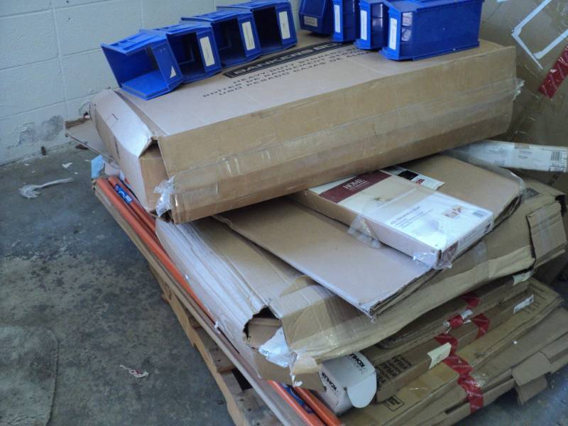 pallet of office supplies includes...