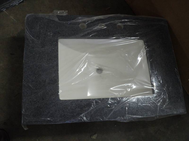 New 31 x 22 Grey Marble with Whit...