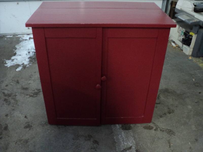 Red 2 Door Cabinet 32 x 19 x 31...