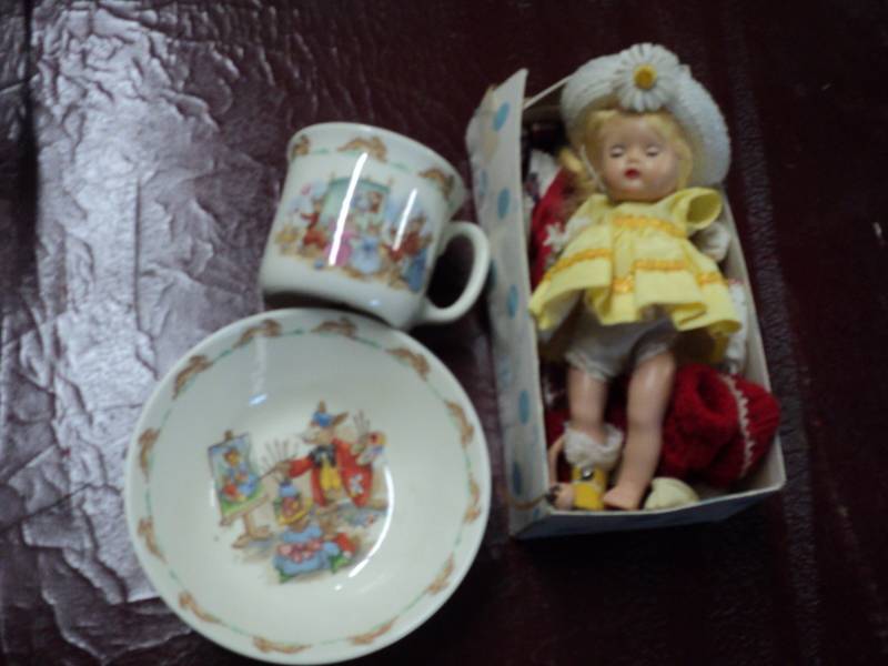 Vintage BunnyKins Cup and Bowl and ...