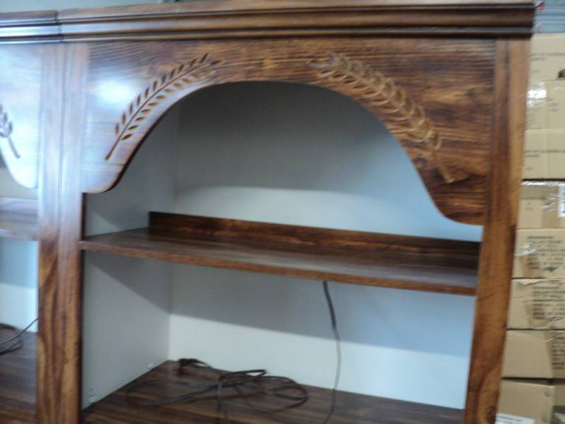 Wood Bookcase 3 Shelves 2 Doors...