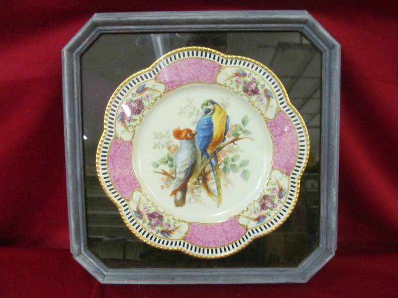 lot 22 image: vintage Schuman Bavaria Parrot plate