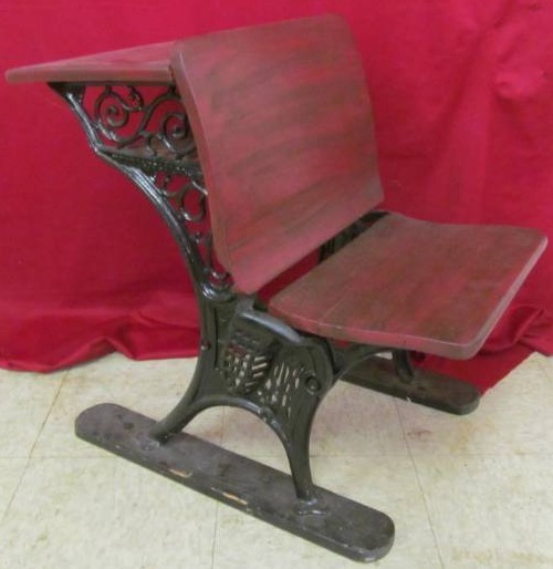 lot 70 image: vintage school desk