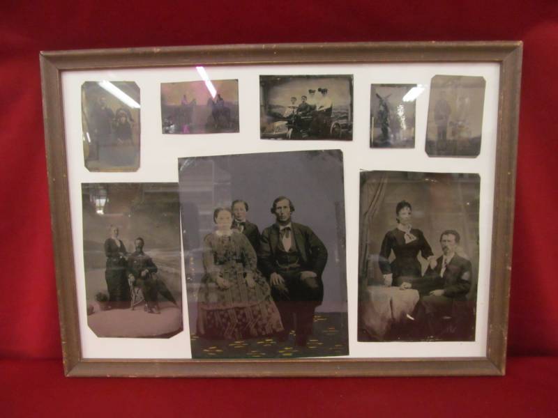 lot 83 image: vintage tin type pictures