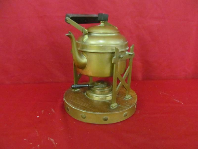 lot 89 image: vintage copper tea warmer