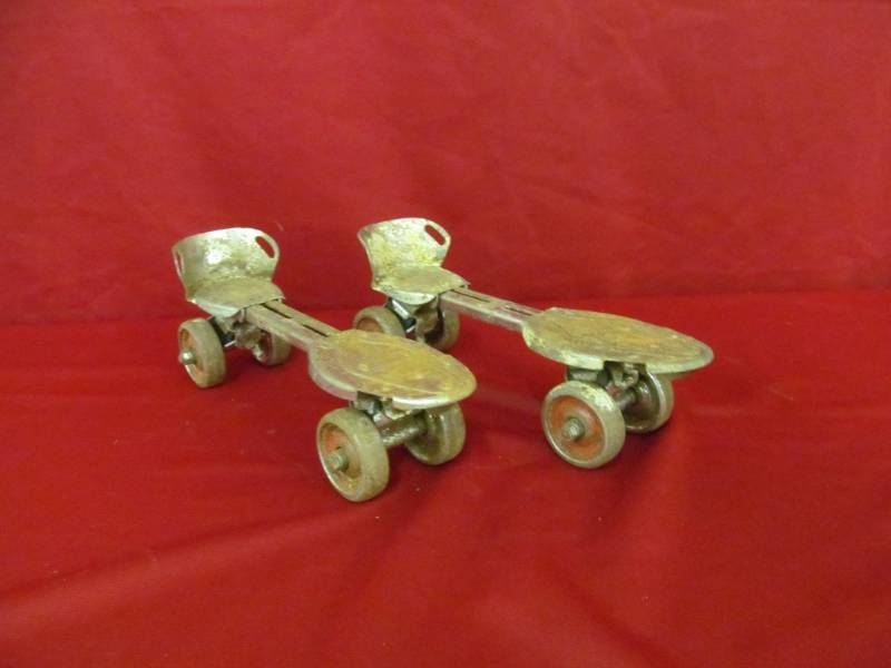 lot 98 image: vintage roller skates