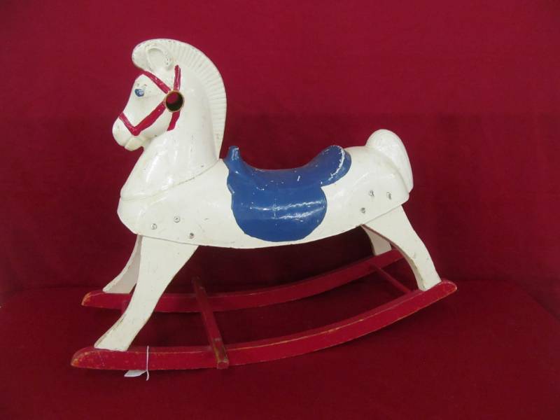 lot 113 image: vintage Hairless rocking horse