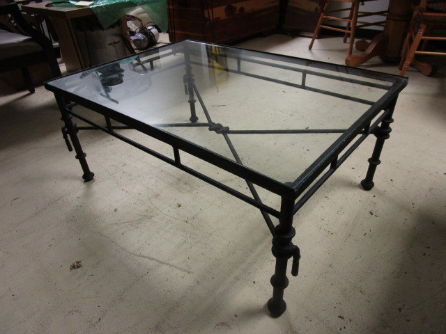 GLASS TOP COFFEE TABLE