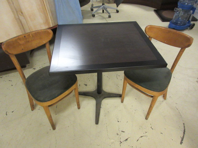 TABLE AND PAIR OF CHAIRS