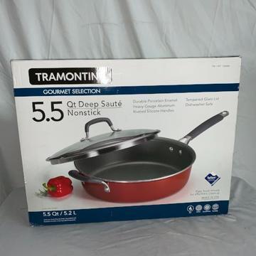 lot 14 image: TRAMONTINA GOURMET SELECTION 5.5 QT DEEP SAUTE NONSTICK