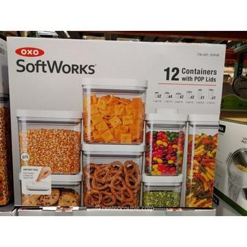 lot 19 image: OXO SOFTWORKS 12PC POP CONTAINER SET