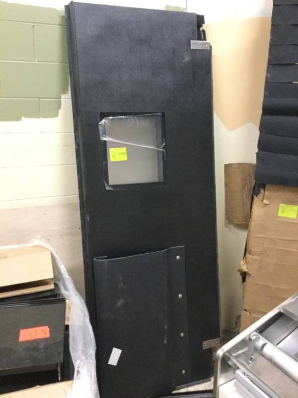 lot 4 image: NEW 36x96 Insulated Double Acting Doors WImpact Bumpers