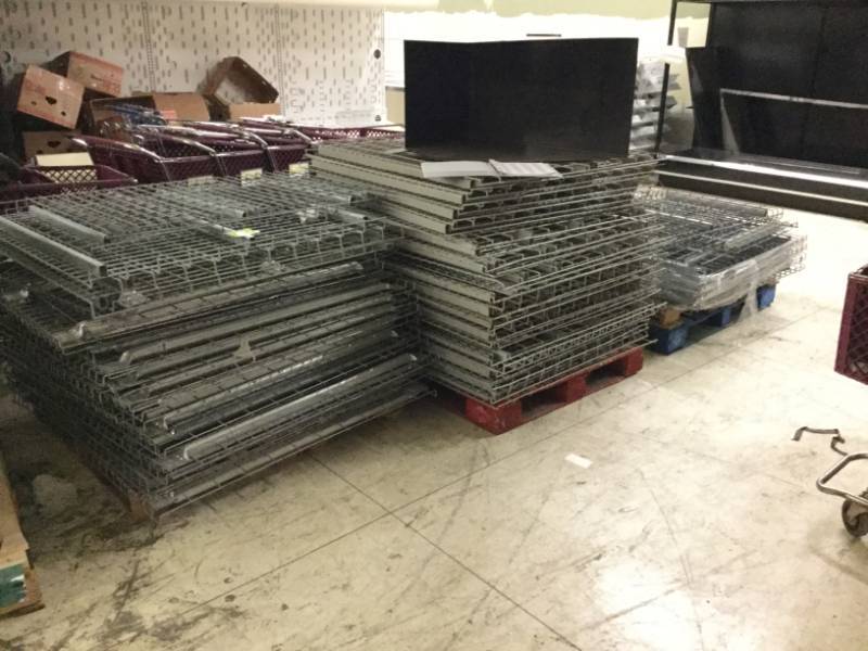 lot 8 image: 3 Skids of 48 Wire Decking for Pallet Racking