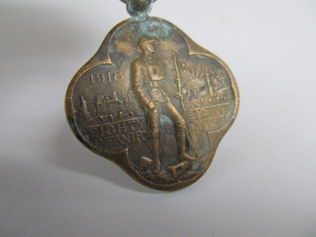 lot 11 image: Original WW1 Bronze MedalPendant - 88th Infantry