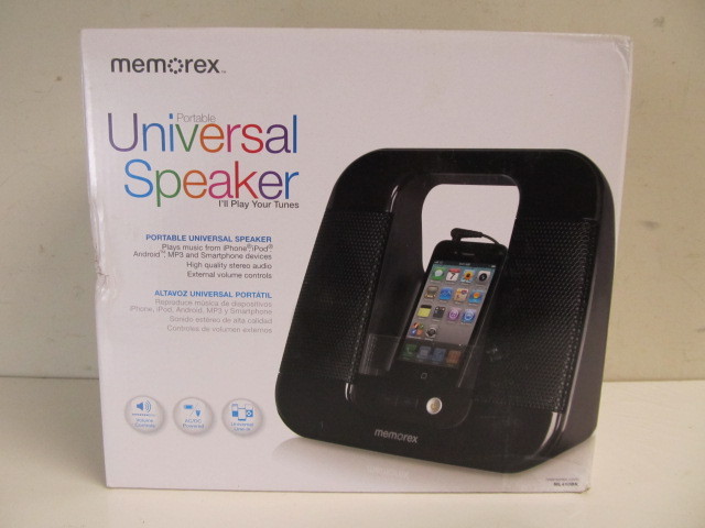 lot 31 image: NEW IN BOX Memorex Universal Speaker