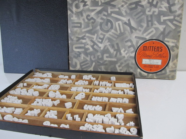 lot 51 image: Vintage Movie Title Letter & Number Set wBox