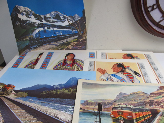 lot 64 image: Lot of Orig Vintage GREAT NORTHERN Railroad Advertising Prints & Posters etc