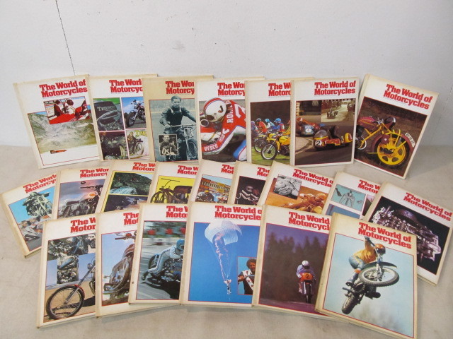 lot 48 image: Complete Vintage WORLD OF MOTORCYCLES 22 Book Set