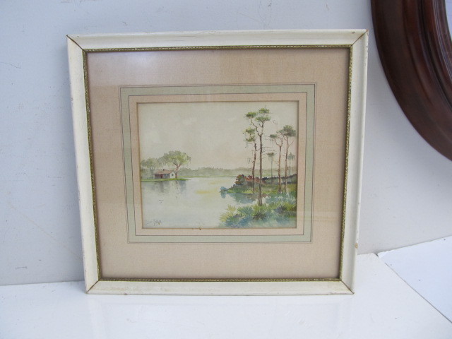 lot 86 image: Vintage Signed Original Watercolor Painting
