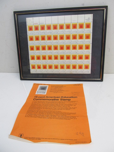 lot 88 image: Mint 50 Stamp Sheet - Glow by Josef Albers 