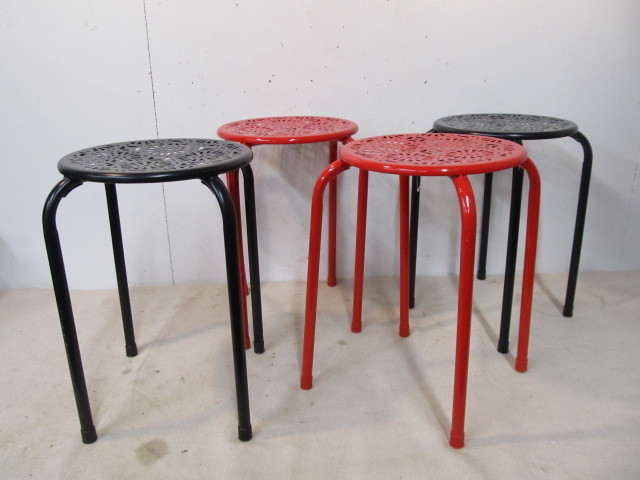 lot 98 image: Set of 4 Metal Stools