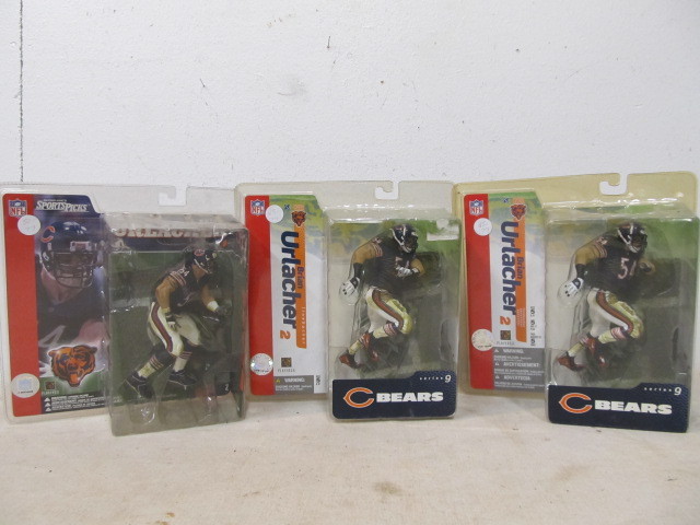 lot 100 image: Group of 3 NEW McFarlane Sports Picks Brian Urlacher Figures