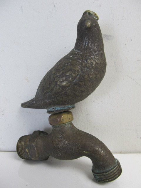 lot 153 image: Solid Brass Quail Handled Faucet