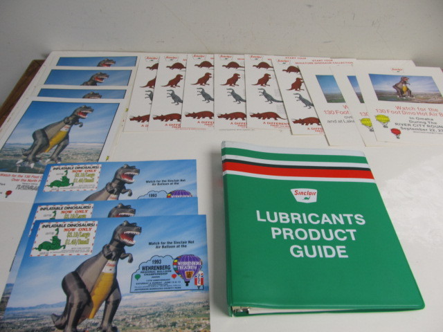 lot 161 image: Vintage SINCLAIR Gas Station Advertisements & Oil Spec Binder