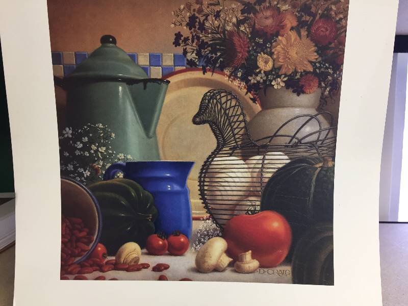 lot 358 image: Qty 100 COUNTRY VEGETABLES Prints by Dan Craig