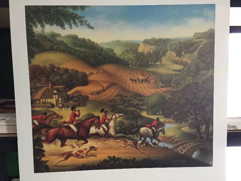lot 351 image: Qty 35 FOX HUNT Prints by Dan Craig