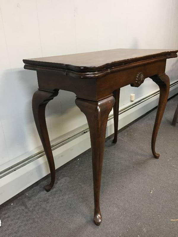 lot 378 image: Antique Game Table - Folds into  Hall Table