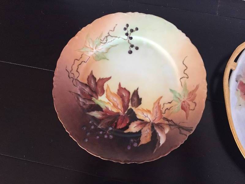 lot 393 image: Qty 6 Hand Painted Plates - Bavaria Germany