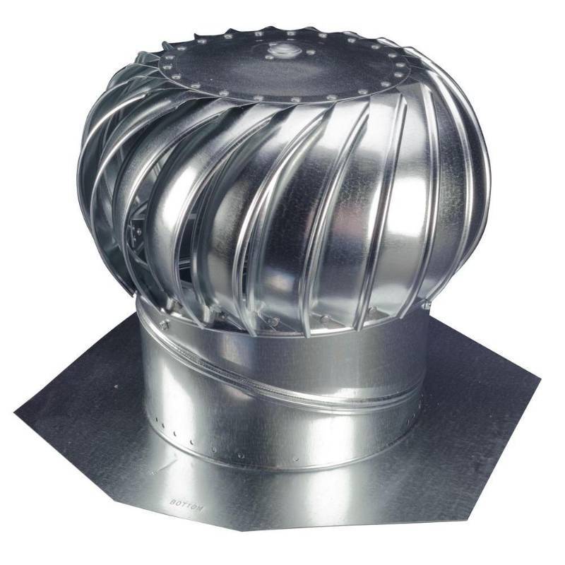 lot 47 image: Lomanco 12 in. Galvanized Steel Internally Braced Wind Turbine, GT12