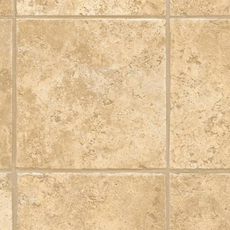 lot 99 image: Domco 8-ft W x Cut-to-Length Casa Grande Beige Tile Low-Gloss Finish Sheet Vinyl, L9118X12