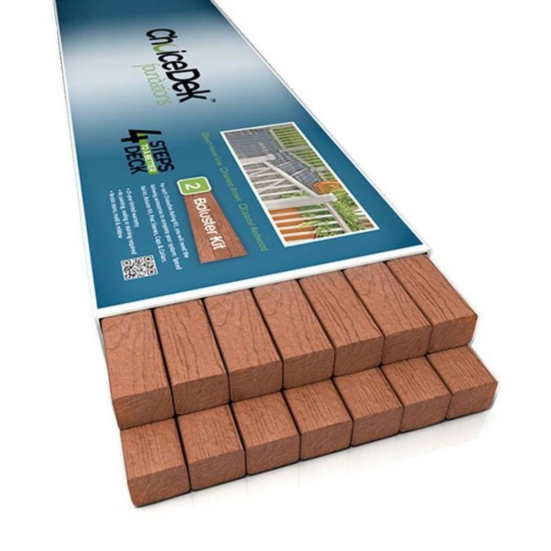 lot 115 image: 8 Cases of ChoiceDek (Common 2-in x 2-in x 30-in) Coastal Red Composite Deck Baluster 142078