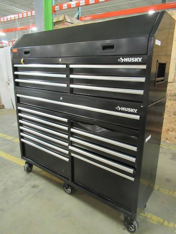 Husky 61 In W X 18 In D 18 Drawer Tool Chest And Cabinet Combo