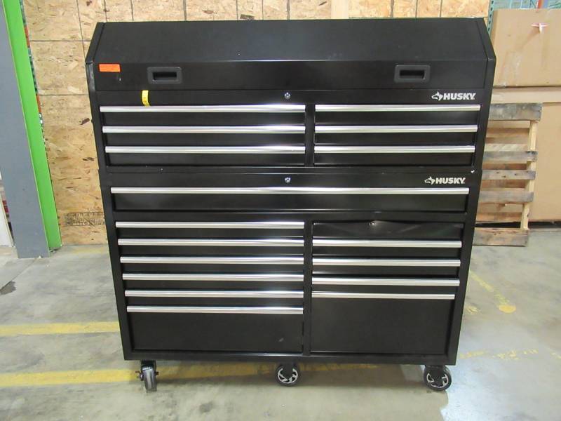 Husky 61 In W X 18 In D 18 Drawer Tool Chest And Cabinet Combo