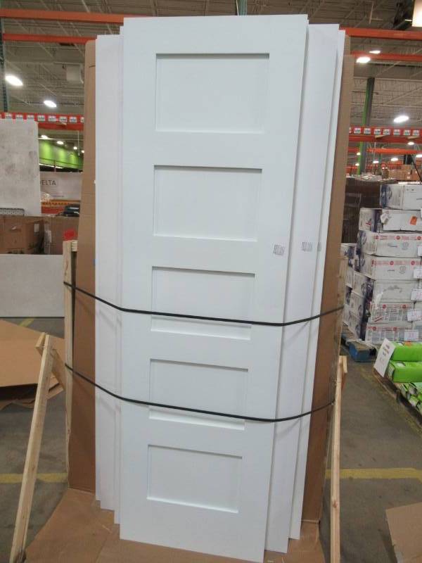 lot 108 image: 2 Miscellaneous 24 X 80 5 Panel, No Bore, Solid Core MDF Composite Door Slabs