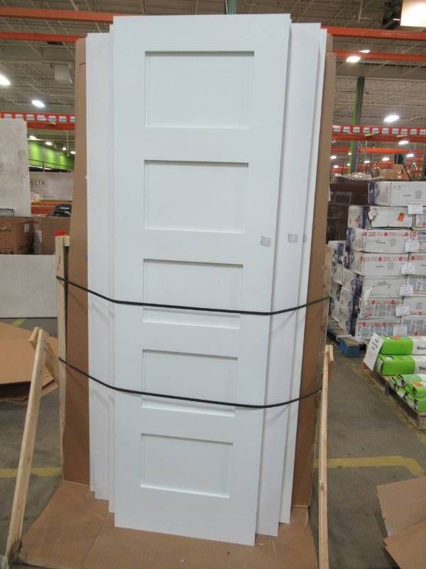 lot 109 image: 2 Miscellaneous 30 X 80 5 Panel, No Bore, Solid Core MDF Composite Door Slabs