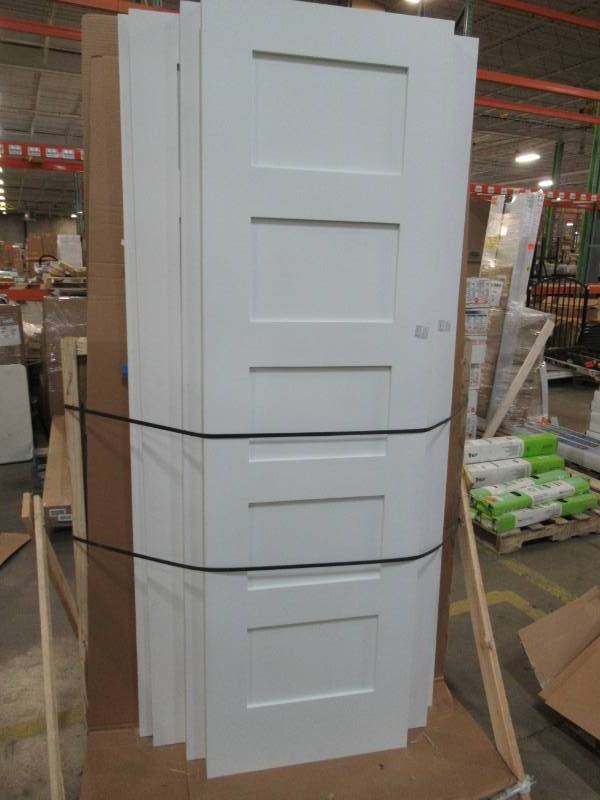 lot 110 image: 2 Miscellaneous 36 X 80 5 Panel, No Bore, Solid Core MDF Composite Door Slabs