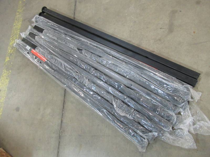 lot 119 image: 11 Gilpin (Actual 1.25-in x 1.25-in x 4-ft) Patterson Black Metal Deck Post 670