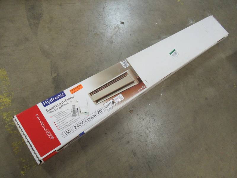 lot 128 image: Fahrenheat 70 in. 1,500-Watt Electric Hydronic Baseboard Heater PLF1504