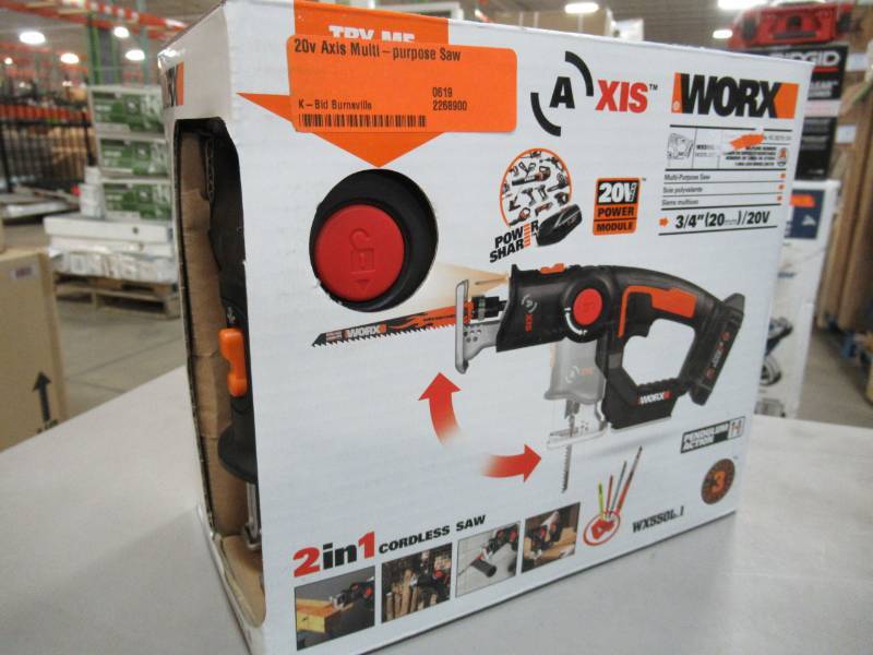 lot 153 image: Worx 20v Axis Multi-purpose Saw, Wx550.1