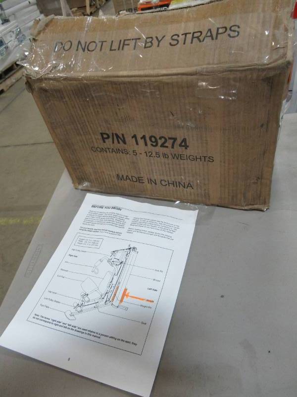 lot 167 image: Box of (5) 12.5lbs Weights for Golds Gym, XR55 System. Part Number 119274