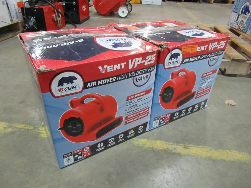 B Air 1/4 HP Air Mover Blower Fan for Water Damage Restoration